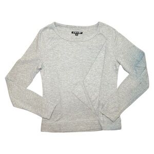 Volcom Women’s Gray Crewneck Logo Ribbed/Waffle Sweater Top • Size Small